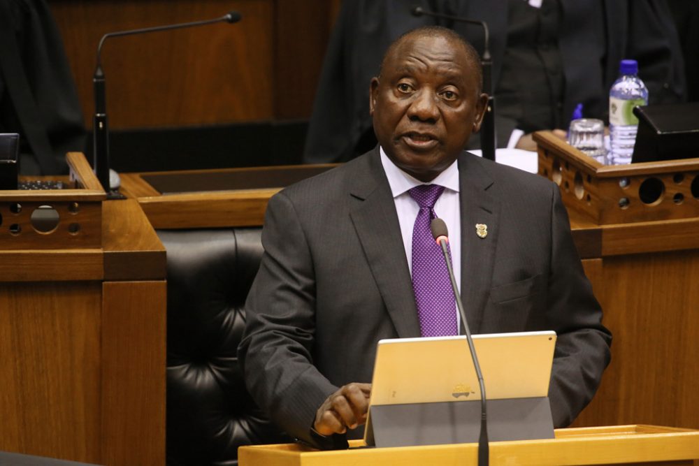 Südafrikas Präsident Ramaphosa hält seine erste Rede zur Lage der Nation