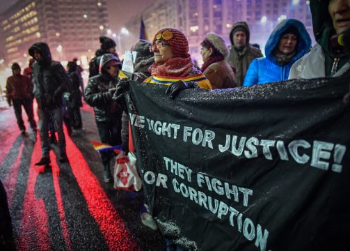 Demonstration in Bukarest