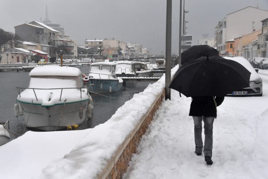 Schnee in Südfrankreich