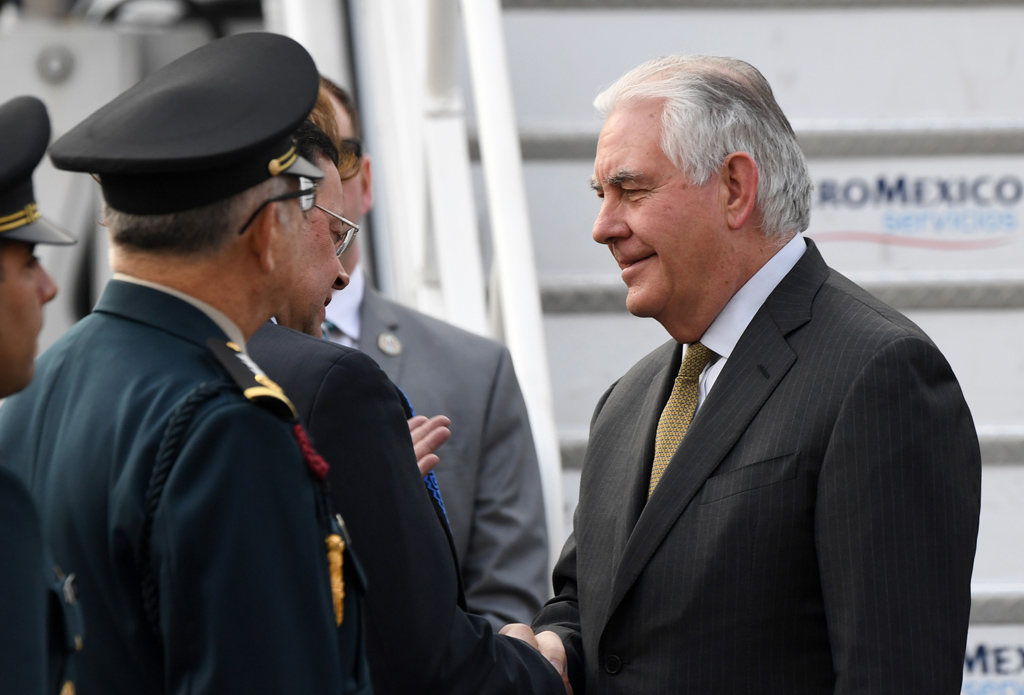 US-Außenminister Rex Tillerson bei seiner Ankunft in Mexiko