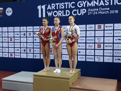 Turn-Weltcup: Drei Mal Platz eins beim Bodenturnen (Bild: FFG)