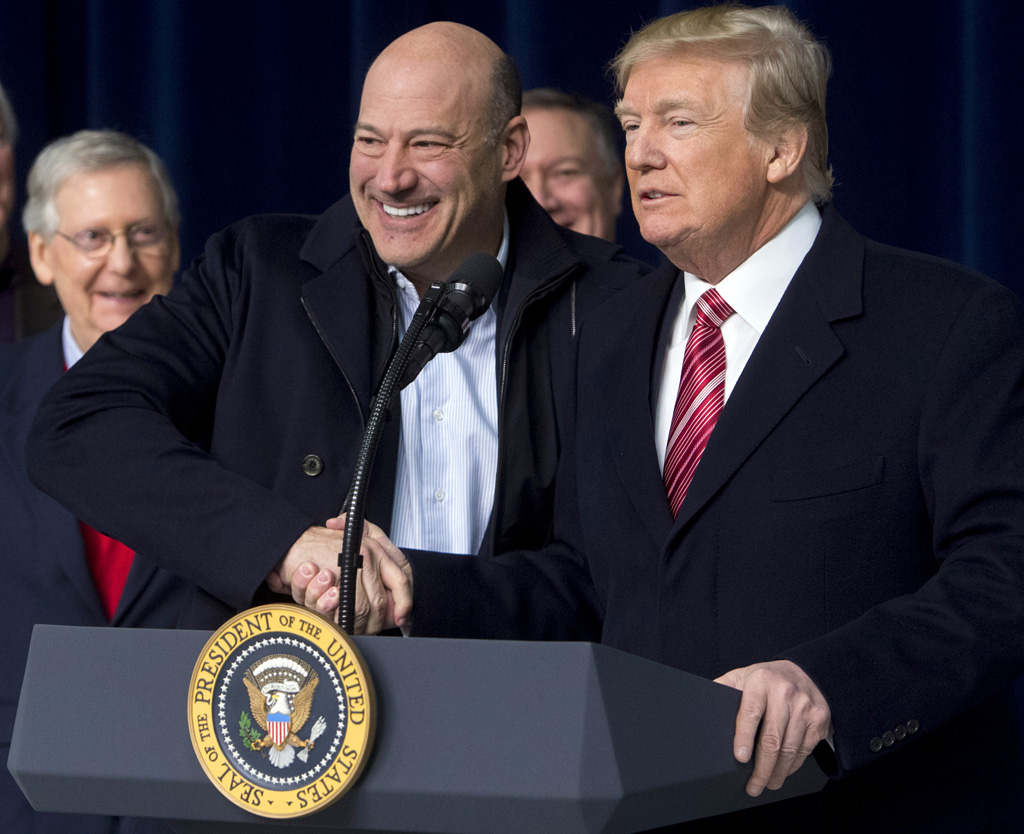 Gary Cohn (l.) und US-Präsident Trump