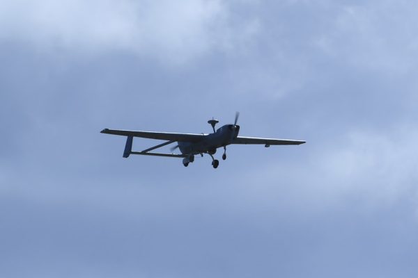 Eine Drohne des belgischen Militärs