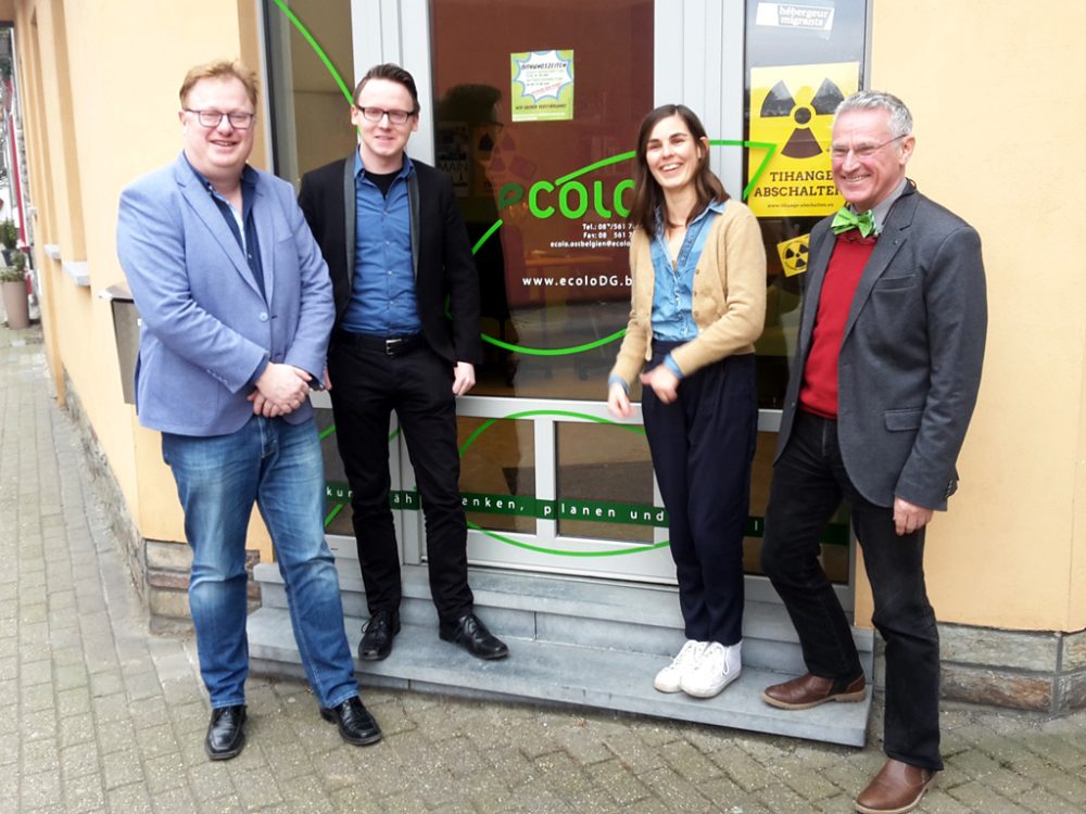 Viererkette an der Spitze von Ecolo Ostbelgien: Freddy Mockel, Michael Klütgens, Catherine Brüll und Ulrich Deller (Bild: Rudi Schroeder/BRF)