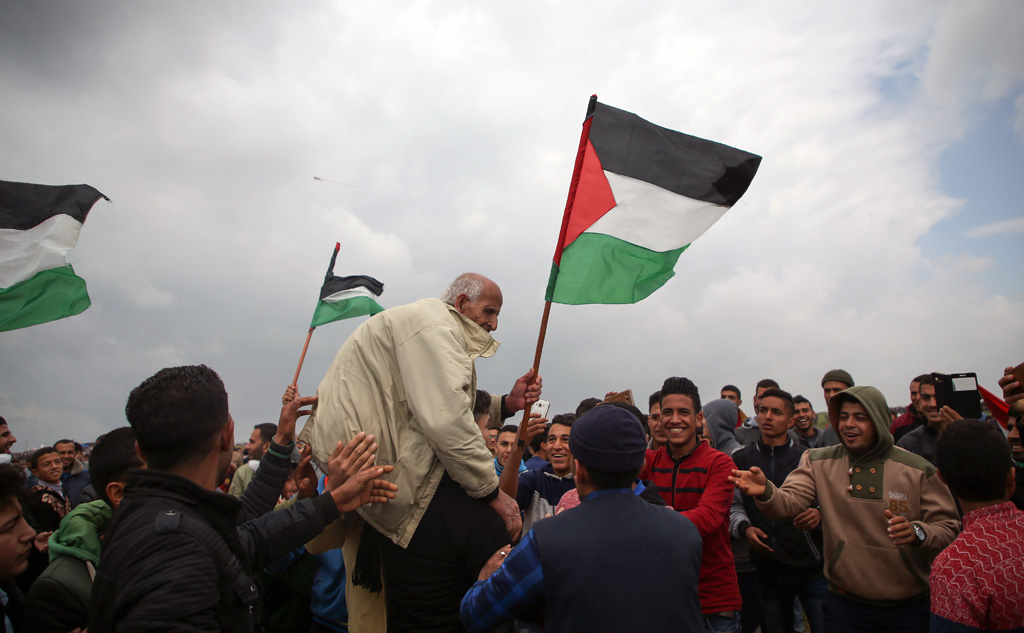 Protest aml 30.3.2018 im Gazastreifen