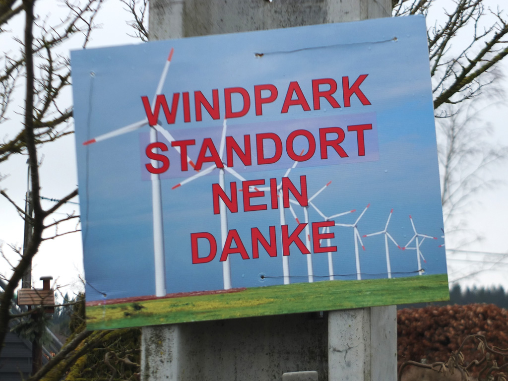 Honsfelder wehren sich gegen den Standort des geplanten Windparks