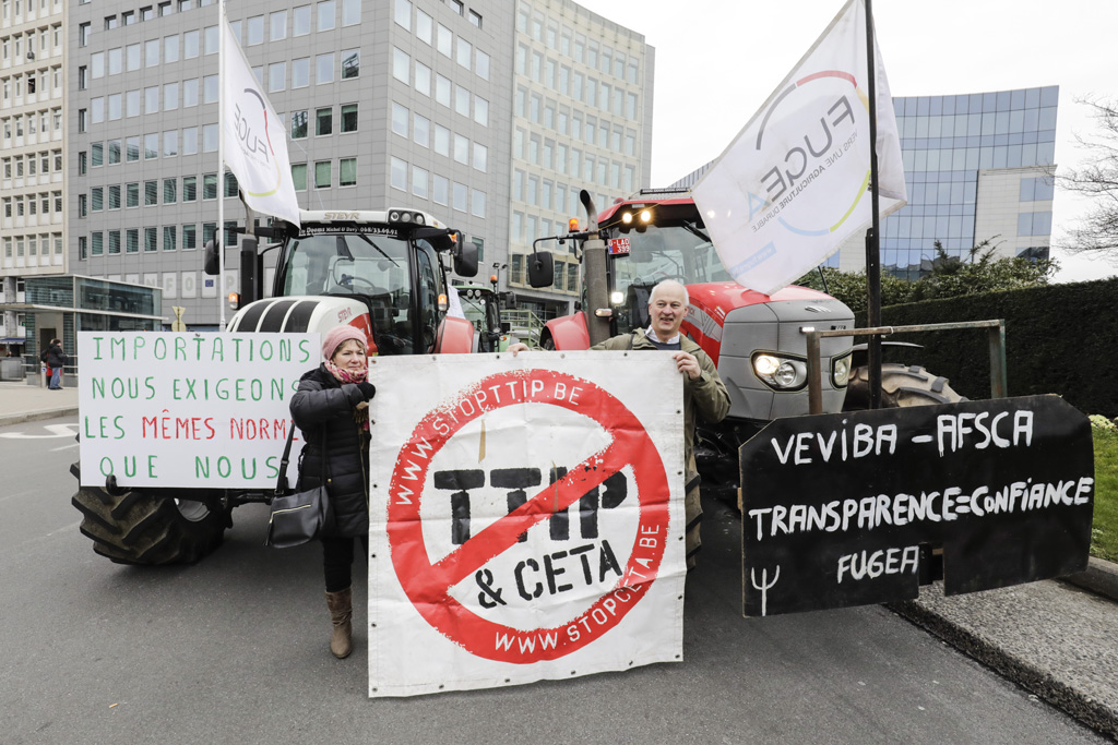 Landwirte protestieren in Brüssel (19.3.2018)