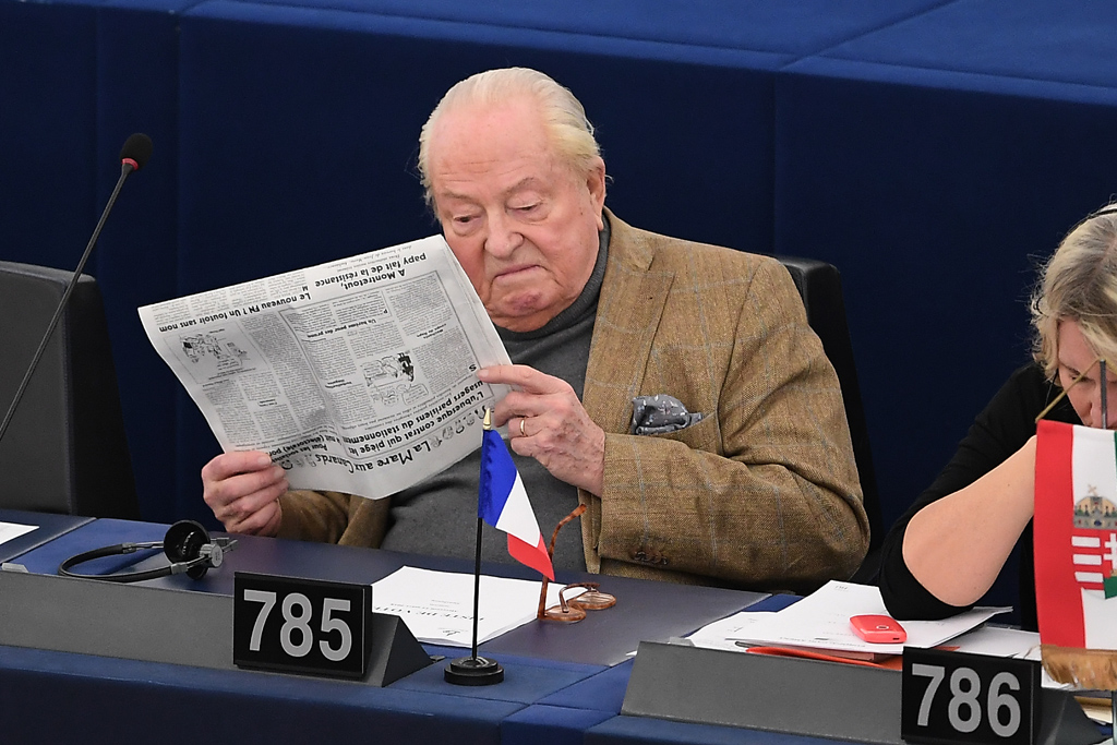 Jean-Marie Le Pen im März 2018 in Europäischen Parlament in Straßburg (Bild: Frederick Florin/AFP)