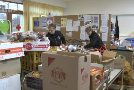 Die Lebensmittelbank in Raeren (Bild: BRF Fernsehen)