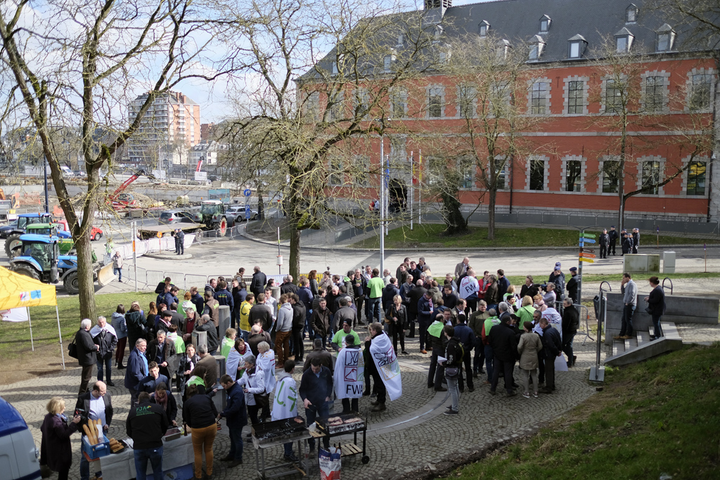 Landwirte protestieren in Namur