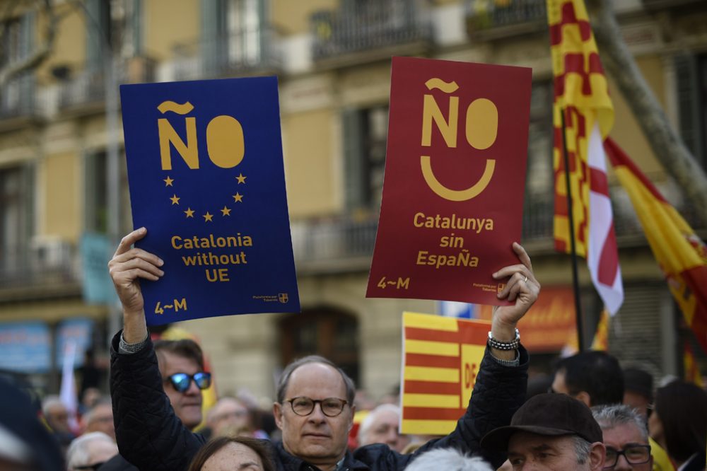 Anti-Separatismus-Demo in Barcelona