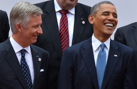 Barack Obama (r.) mit König Philippe