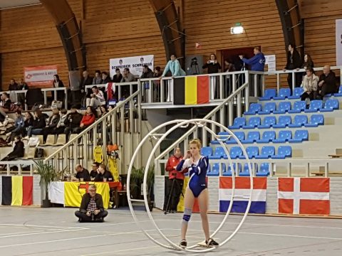 Rhönrad: Lara Patzer (Archivbild: Christophe Ramjoie)