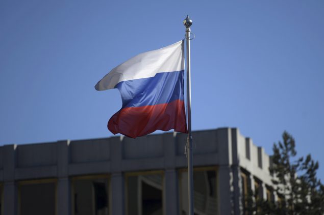 Russische Botschaft in Helsinki (Bild: Vesa Moilanen/Lehtikuva/AFP)