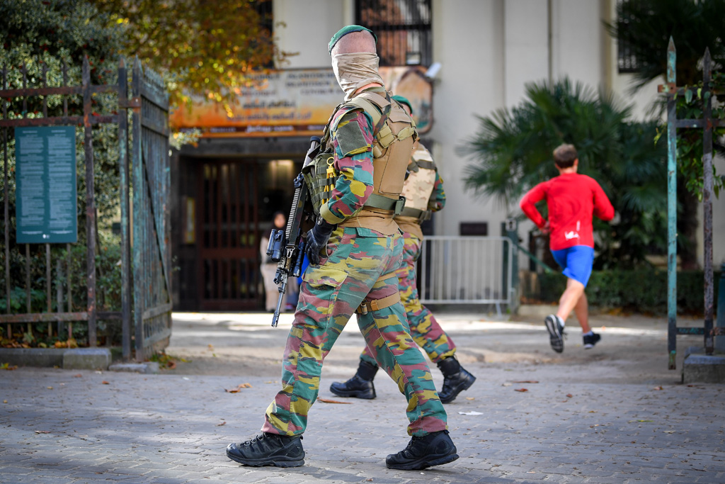 Soldaten beim Wachdienst in Brüssel