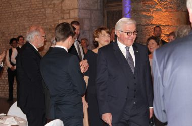 Deutscher Bundespräsident Frank-Walter Steinmeier in Aachen: Empfang im Rathaus (Bild: Michaela Brück/BRF)