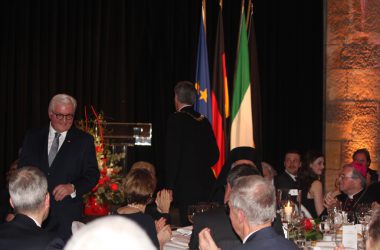 Deutscher Bundespräsident Frank-Walter Steinmeier in Aachen: Empfang im Rathaus (Bild: Michaela Brück/BRF)