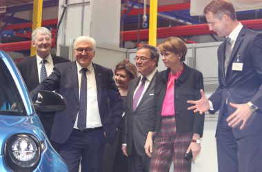 Deutscher Bundespräsident Frank-Walter Steinmeier in Aachen: Besuch des RWTH Campus (Bild: Michaela Brück/BRF)