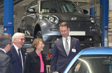 Deutscher Bundespräsident Frank-Walter Steinmeier in Aachen: Besuch des RWTH Campus (Bild: Michaela Brück/BRF)