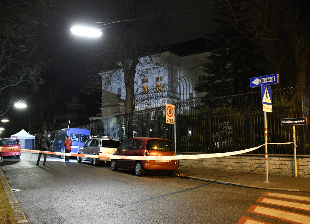 Nach Messer-Angriff wurde die iranische Botschaft in Wien abgeriegelt (12.3.2018)