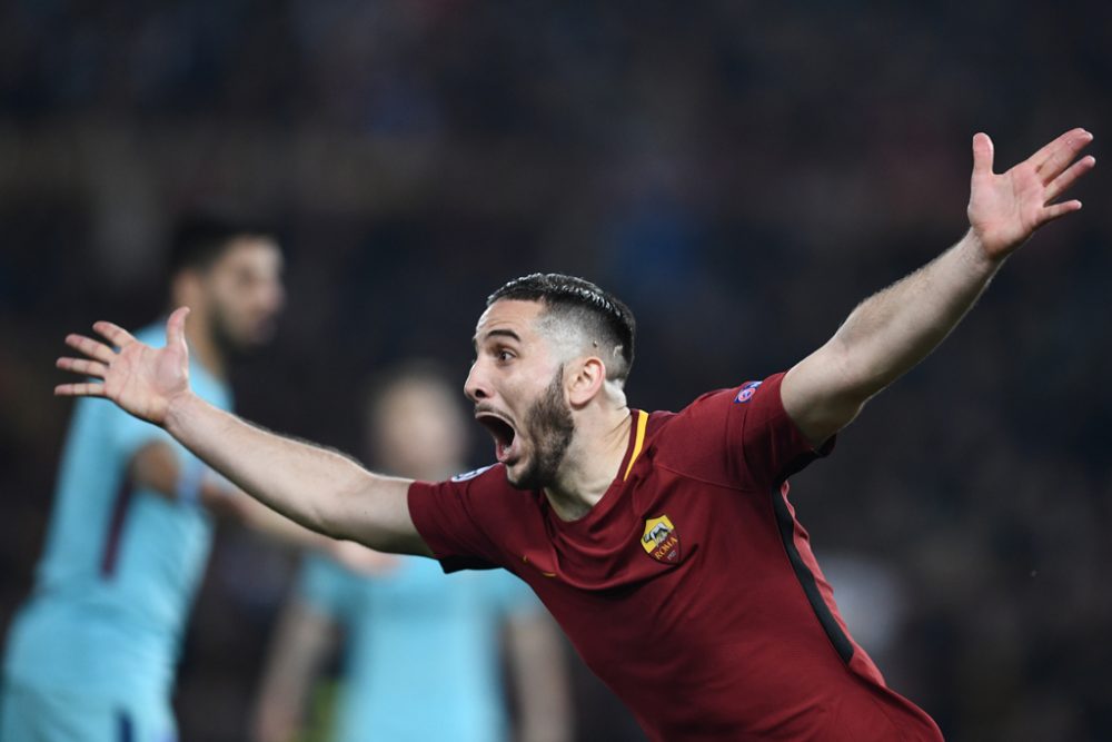 Kostas Manolas freut sich über sein 3:0 gegen Barcelona