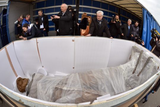 Die Karl-Marx-Statue soll nächste Woche aufgestellt werden (Bild: Harald Tittel/Belga)