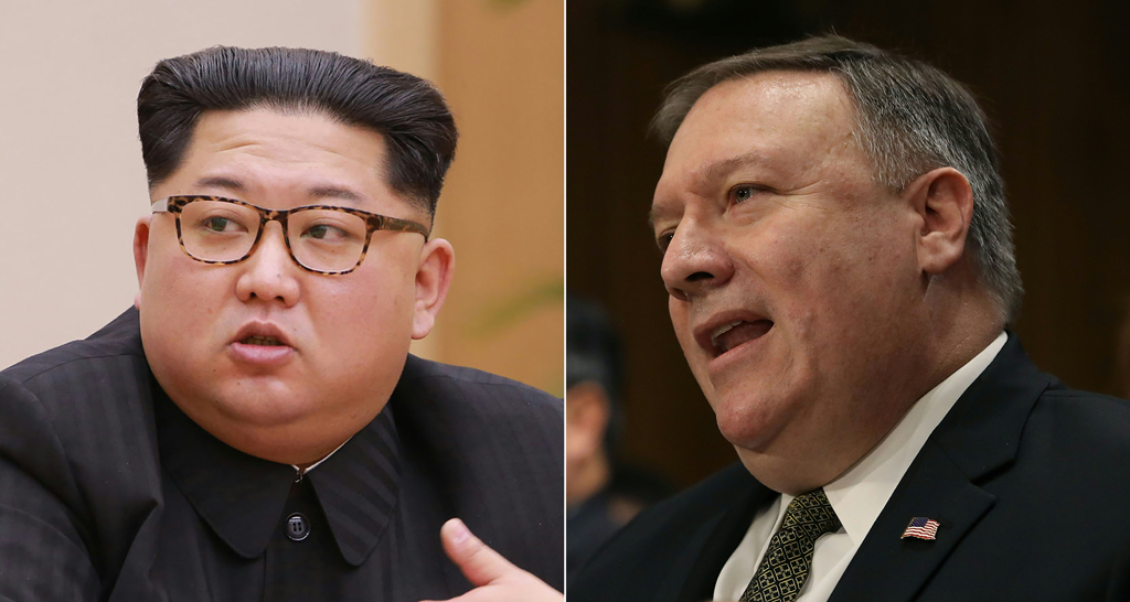 Kim Jong Un und Mike Pompeo (Bild: Mark Wilson/Getty Images/KCNA via KNS/AFP)