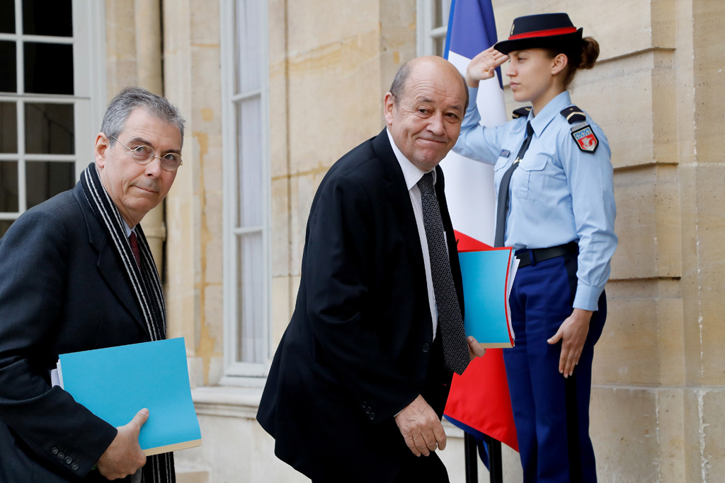 Frankreichs Außenminister Jean-Yves Le Drian am Sonntag