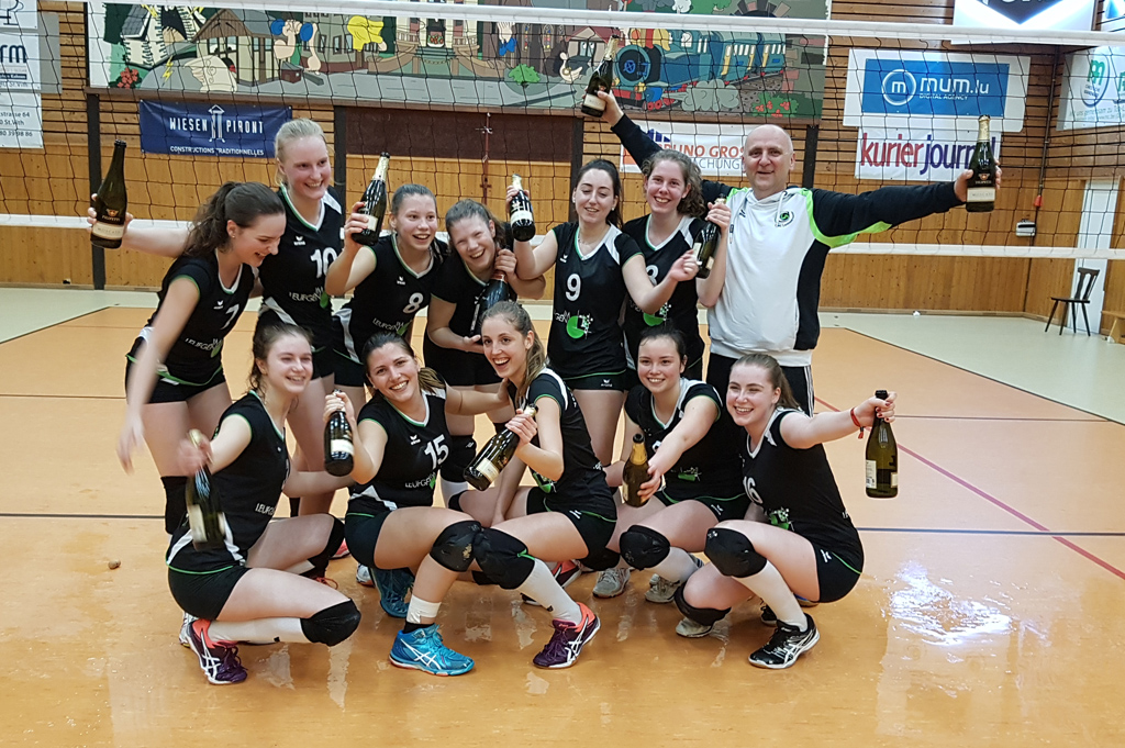 Die Frauen des VBC Lommersweiler sind Meister der 2. Provinzklasse (Bild vom 13. April 2018)