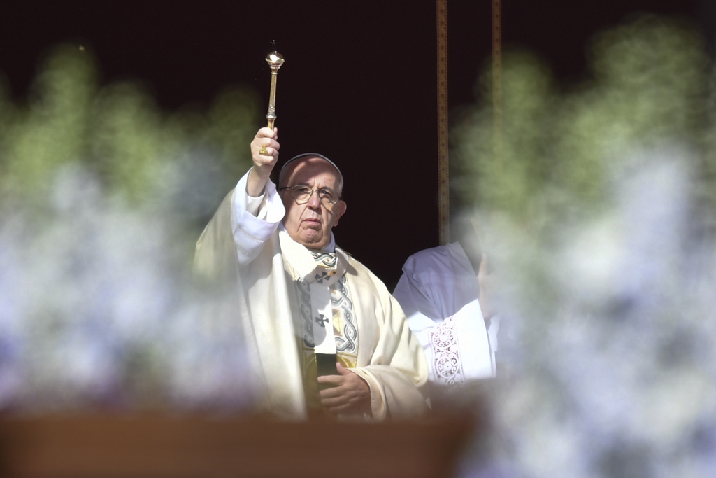 Papst Franziskus feiert Ostermesse (Bild: Andreas Solaro/AFP)