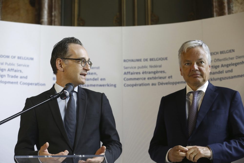 Heiko Maas und Didier Reynders in Brüssel (Bild: Nicolas Materlinck/Belga)