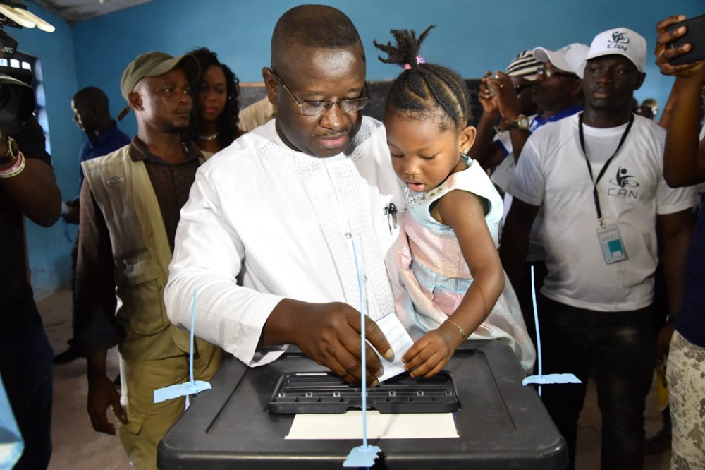 Julius Maada Bio bei der Wahl