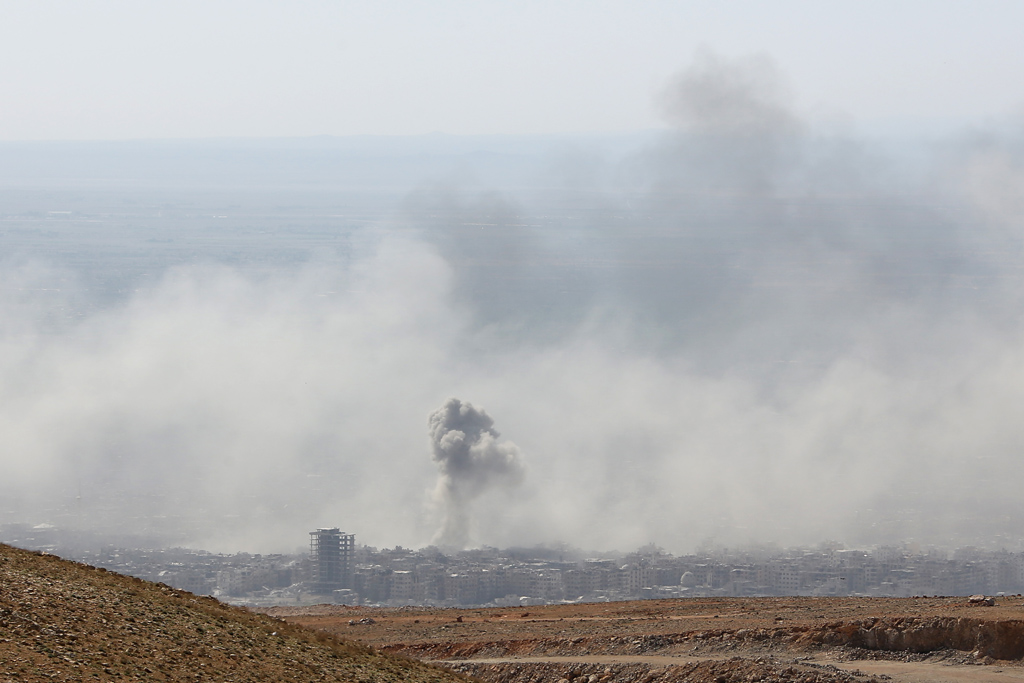 Rauch über der syrischen Stadt Duma (Bild: Stringer/AFP)