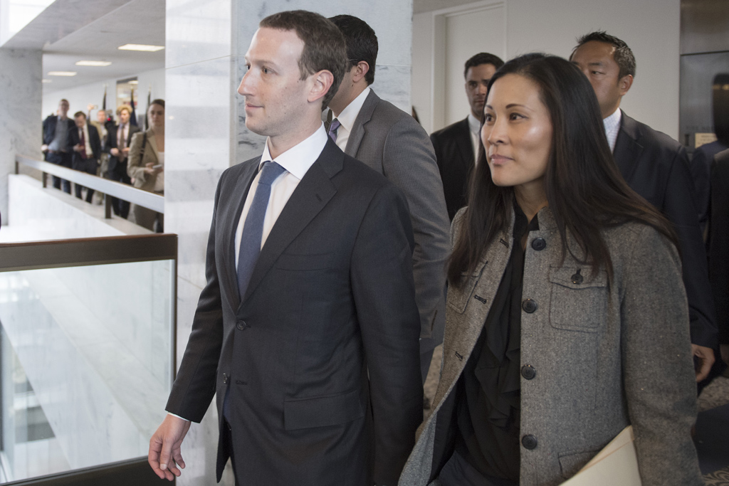 Mark Zuckerberg am 9. April in Washington (Bild: Jim Watson/AFP)
