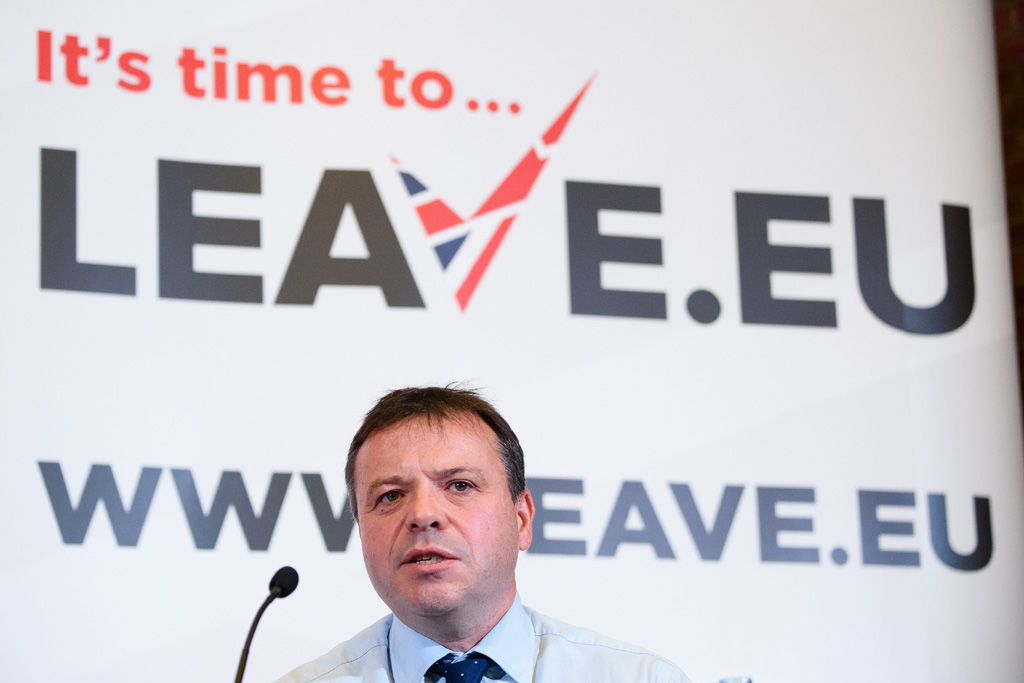 Arron Banks, Verantwortlicher der KApagne "Leave EU", am 18.11.2015 in London