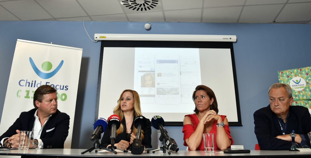 Pressekonferenz von Facebook und Child Focus am Dienstag in Brüssel (Bild: Eric Lalmand/Belga)