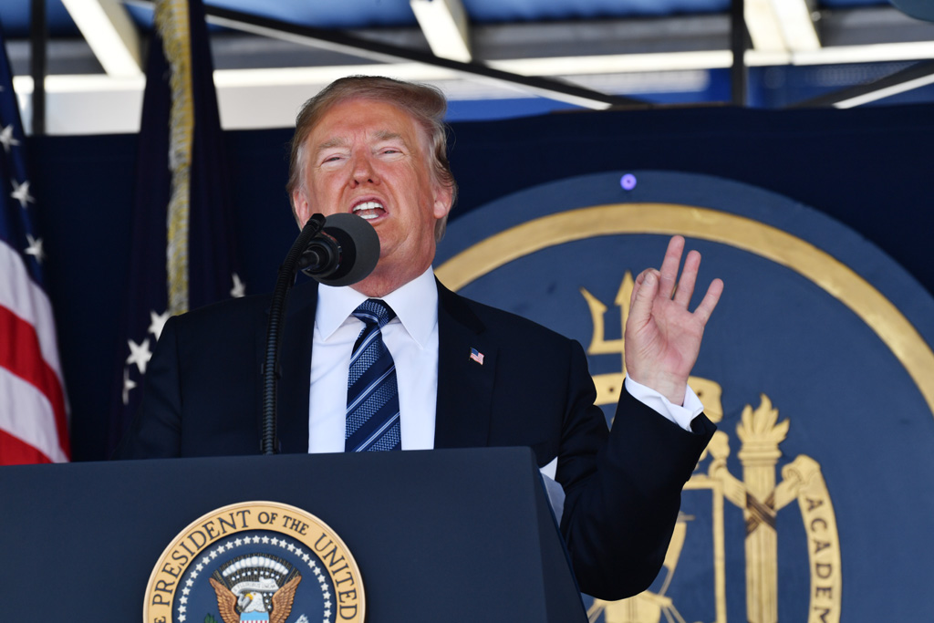 US-Präsident Donald Trump am 25.5.2018 in Annapolis, Maryland