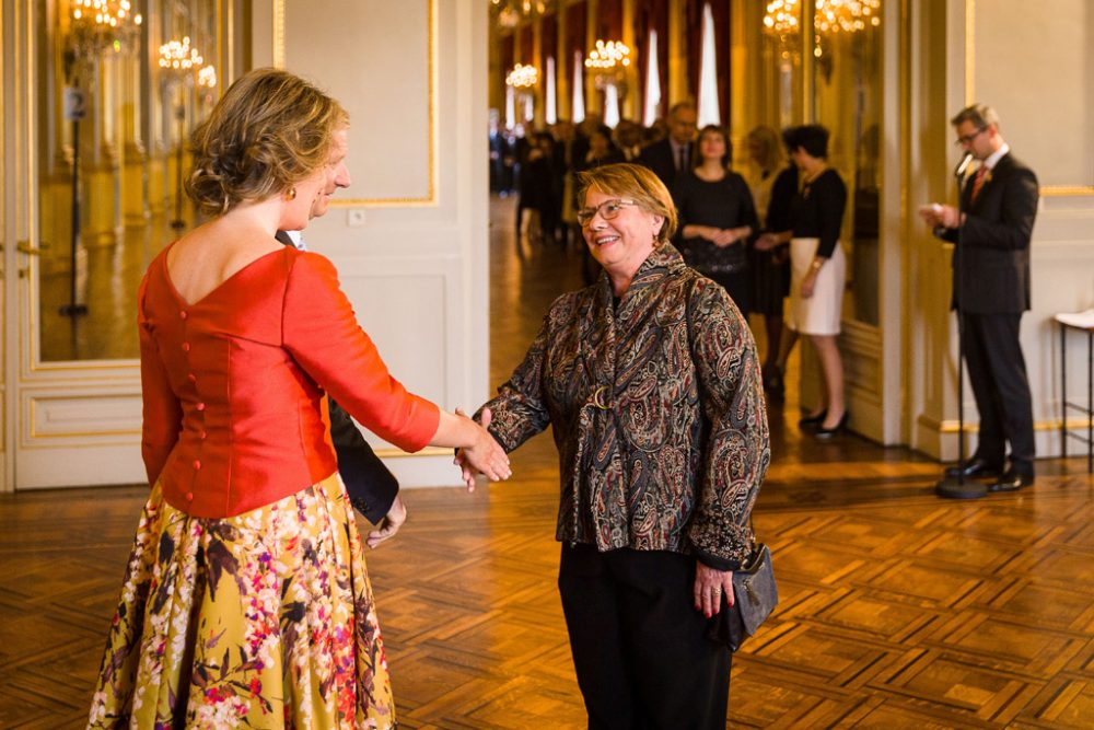 Simona Frankel beim Neujahrsempfang des Königspaars im Januar 2017 (Archivbild: James Arthur Gekiere/Belga)