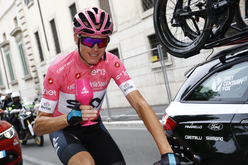 Chris Froome auf dem Weg zum Giro-Sieg