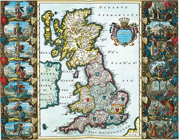 Atlas Maior von Joan Blaeu: Darstellung des Vereinigten Königreichs