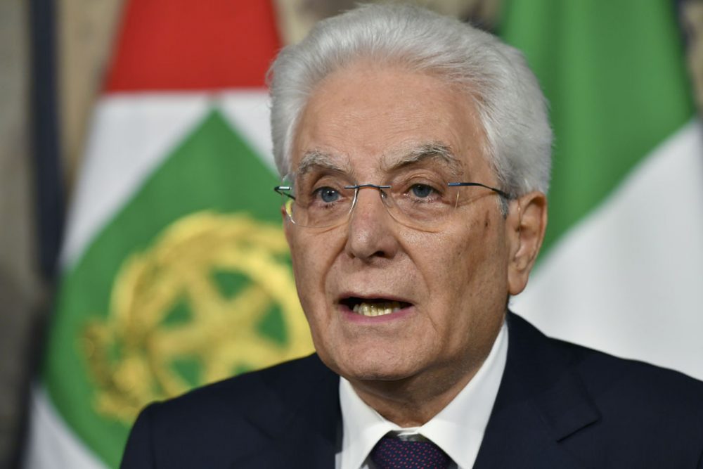 Der italienische Präsident Sergio Mattarella