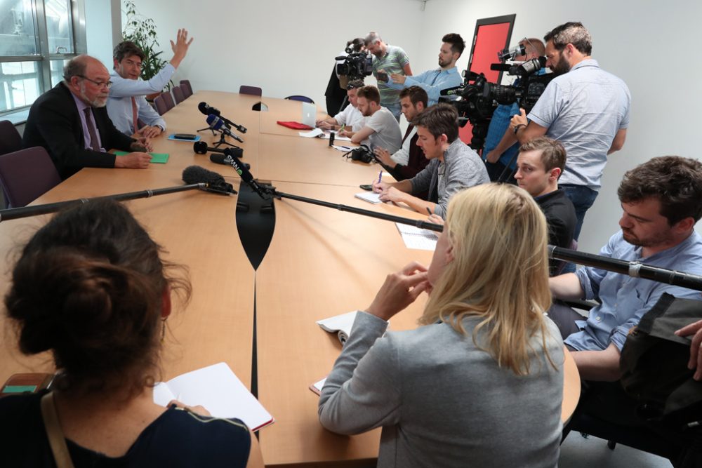 Pressekonferenz der Justizbehörden in Mons zum Tod der kleinen Mawda (22. Mai 2018