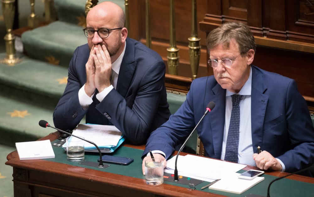 Premierminister Charles Michel und Kammerpräsident Siegfried Bracke (Bild: Benoit Doppagne/Belga)