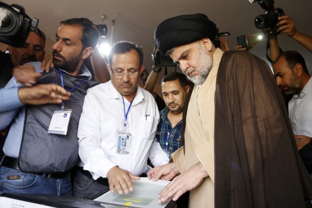 Muktada al-Sadr bei der Wahl