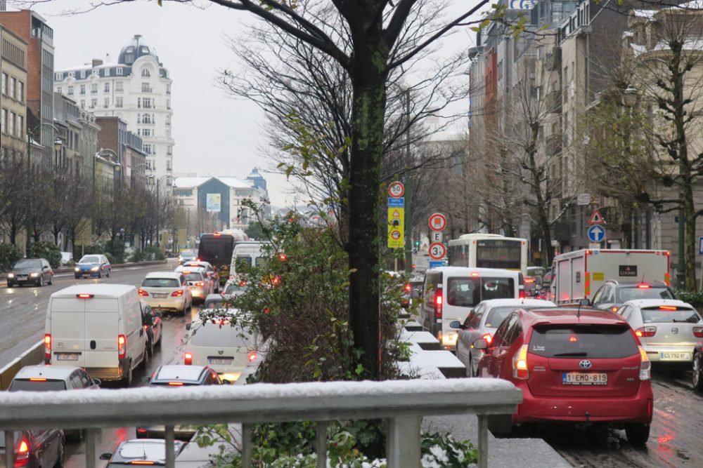 Viel Verkehr in Brüssel