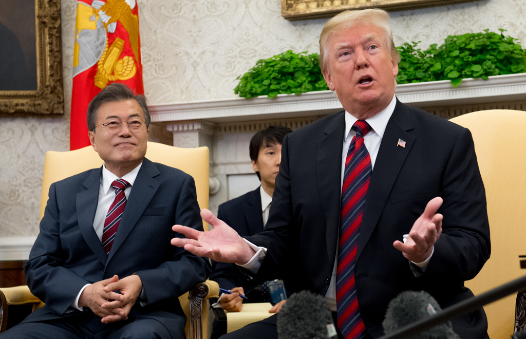 US-Präsident Donald Trump und der südkoreanische Präsident Moon Jae-In in Washington