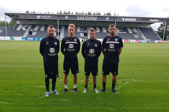 Die vier neuen Spieler der AS: Mégan Laurent, Julian Schauerte, Danijel Milicevic und Xavi Molina (vlnr) (Bild: Christophe Ramjoie/BRF)