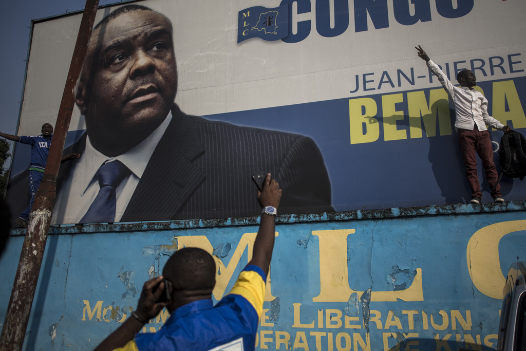 Anhänger von Jean-Pierre Bemba am 8.6.2018 in der kongolesischen Stadt Kinshasa