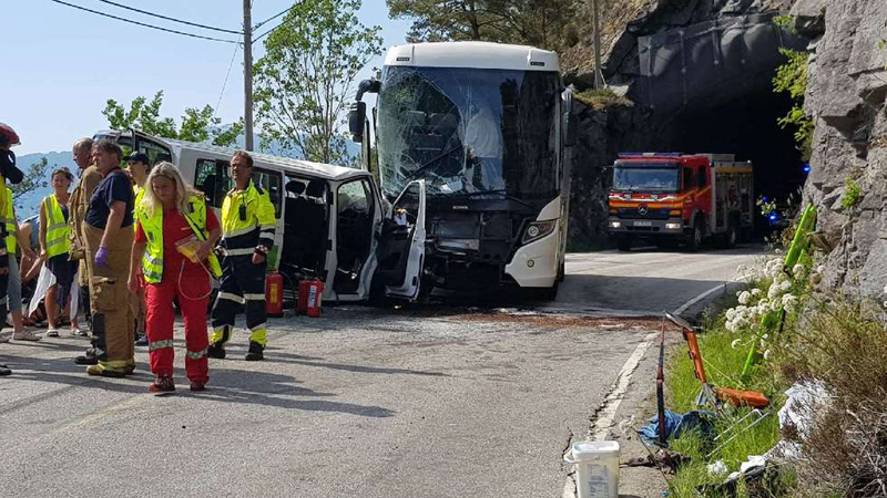 Fünf Belgier verletzt bei Busunfall in Norwegen