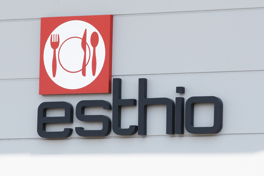 Logo der Catering-Firma Esthio aus Harelbeke (Bild vom 7.6.2018)